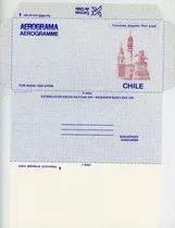 Filatelia Chilena, Aerogramas De Chile, Imágenes De Santiago