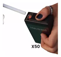 Pack 50 Haveaid Caja Porta Cigarrillo Encendedor Recargable