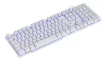 Teclado Gamer Vx Gaming Hydra Branco Led Azul Usb Vinik