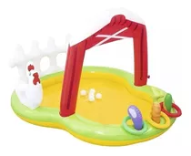 Play Center Granja Pileta 175cm Inflable Bestway Accesorios Color Amarillo