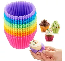 Moldes Silicona Capacillos X12 Cupcakes Muffins Reposteria 