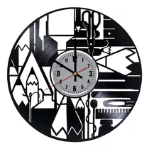 Reloj Corte Laser 4212 Arquitecto Silueta Lapices Reglas