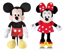 Boneco Pelucia Mickey E Minnie Mouse Multikids Original