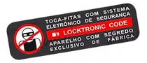 Adesivo Toca-fitas Com Código Segurança Locktronic Chevrolet