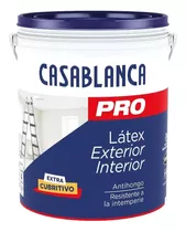 Pintura Latex Casablanca Pro Interior Exterior Blanco X 20lt