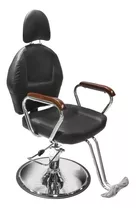 Silla Sillon Hidraulica Reclinable Barberia Salon Estetica Color Negro Forma De La Base Redonda