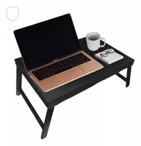 Bandeja Retrátil Suporte Notebook Cama Sofá Confortável Cor Preto