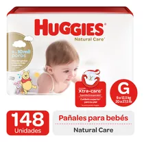 Pañales Huggies Natural Care - Paq 148 Un Talla G