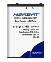 Bateria Gba Gameboy Advance Sp Hsabat 2000mah - Nova