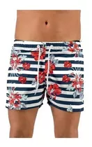 Short Baño Malla Boardshorts Rayas Flores | Moha (170296)