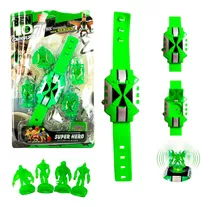 Relógio Ben 10 Omnitrix C/ Som Luz E 4 Bonecos Ominiverse 