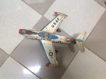 Antiga Miniatura Avião Lata Usaf Fw-988 Made Japan Brinquedo
