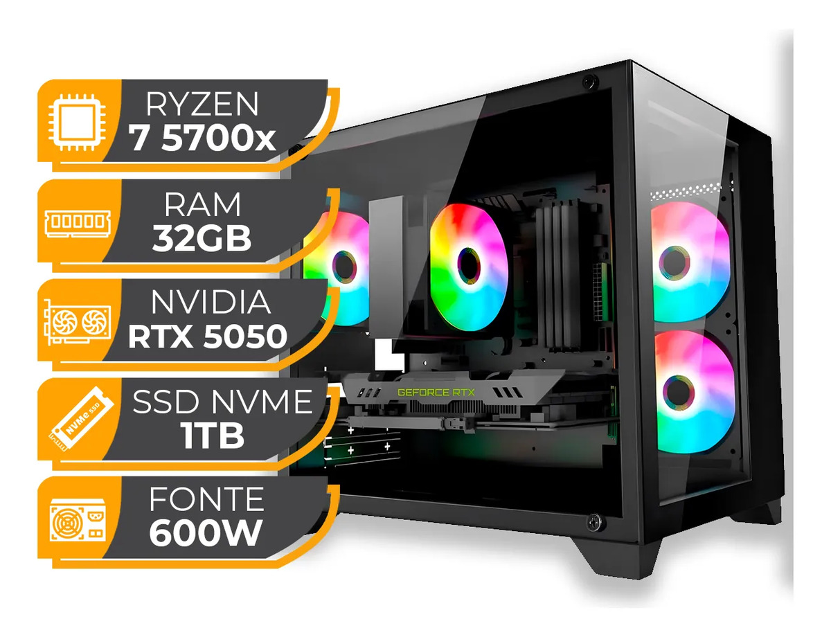 Pc Gamer Ryzen 7 5700x 32gb | Mercado Livre