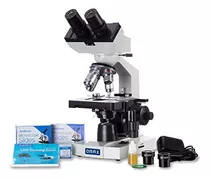 Microscopio De Laboratorio Compuesto Binocular Led Omax 40x-