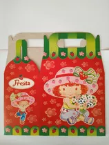 Caja Armable Souvenir Con Forma De Bolsita, Figura Fresita