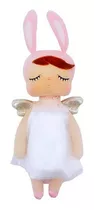 Boneca Metoo Dolls Coelho Anjo Branco Coleção Anjos Naninha