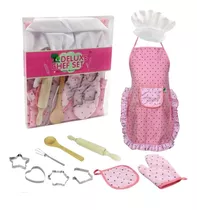 Juego Set Cocina Chef Niños Delantal Con Accesorios