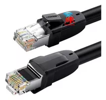 Cable Patch Cord De Red Cat6 Cobre De 2m Negro Ugreen 50192