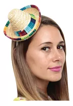 Diadema Sombrero Mexicano Palma Color Beige