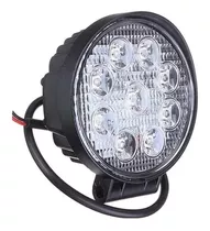 Faro Auxiliar Proyector 9 Led 27w Off Road 4x4 Redondo