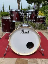 Bateria Bumbo 20¨ Pearl Export Exx Shell Pack Burgundy Vinho