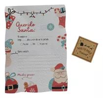 Carta Para Papa Noel + Estampilla