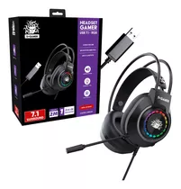 Headset Gamer 5+ Rgb 7.1 Usb Plug And Play - X5-2000 Cor Preto