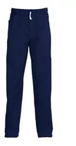 Pantalon Nautico Cintura Elastizada Azul Naval Jacques Lecle