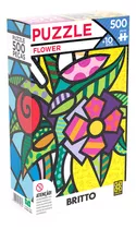 Quebra Cabeça Puzzle Romero Britto Flower 500 Peças Grow