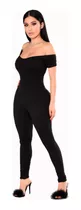 Jumpsuit Catsuit Enterito Mono Chupin Hombros Descubiertos