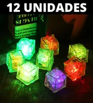 12 Cubo De Hielo Led Luz Multicolor Para Hora Loca