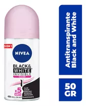Nivea Black & White Invisible Clear Antitranspirante En Roll On 50ml