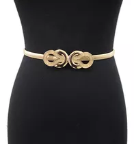Cinturón Decorativo Para Mujer Con Cadena De Resortes De Met Color Dorado Talla 70-90
