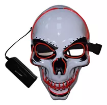 Máscara Luz Led Calavera Halloween Terror