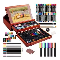 Art Supplies - Juego De 99 Piezas De Arte De Madera Con Pol