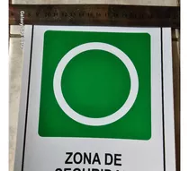 Señaletica Autoadhesiva Mutual Zona De Seguridad