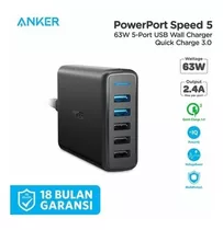 Anker Quick Charge 3.0 43.5w Cargador De Pared Usb De 4 Port