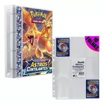 Pasta Fichário Álbum Card Carta Pokémon Charizard Astros 10f