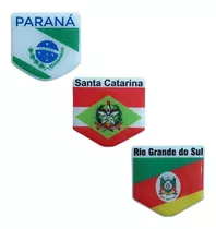 Kit De Adesivo Bandeira 3 Pçs Estados Do Sul Pr/sc/rs