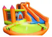 Juego Inflable Mega Resbalin Con Pistolas De Agua, Castillo