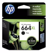 Cartucho Tinta Original Hp 664xl Deskjet 2136 2676 Preto