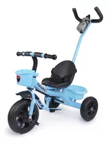 Triciclo Infantil Pedal 2 Em 1 Cesto E Haste Mega Compras Cor Azul