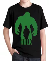 Remeras Hulk Silueta Niños Comic Superheroe Bruce Banner