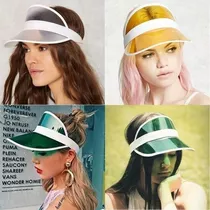 Visera Solar De Moda Gorras Mujer Plásticas Protección U.v