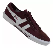 Zapatillas Gola Súper Quarter Bordo Con Blanco 100% Original