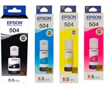 Tinta T504 Original Tinta Epson Juego X 4 Colores Y Negro