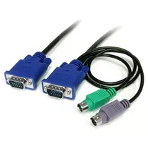 Cable Kvm 1.8m Ultra Delgado Vga Ps2 Hd15 Macho A Macho .