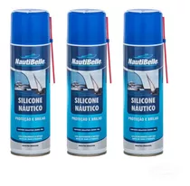 Silicone Náutico Spray Nautibelle 300 Ml Barco Lancha C/ 3un