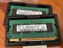 Memorias X2 Samsung Sodimm 512mb 2rx16 Pc2 5300s 555 12 A3