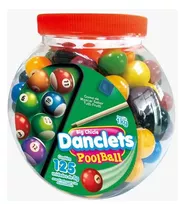1 Pote Chiclete Danclets Sinuca Pool Ball - 125 Unid X 8g